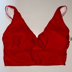 Old Navy RED Longline Keyhole Bikini Top Size - XXL